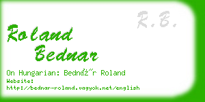 roland bednar business card